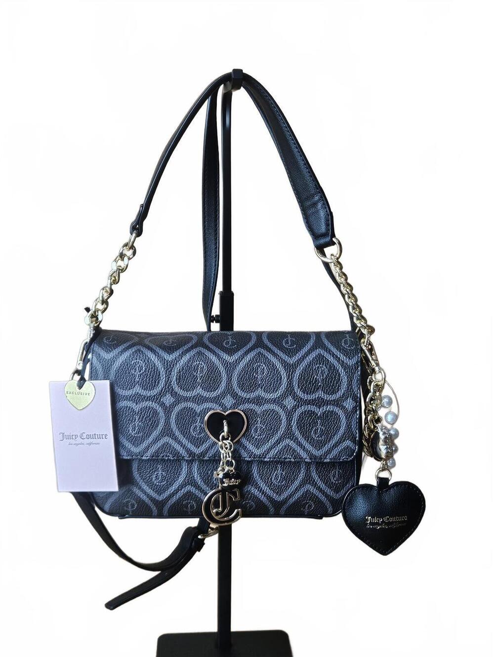 Juicy Couture The Bubble Pop Black Liquorice Crossbody Shoulder Bag NWT